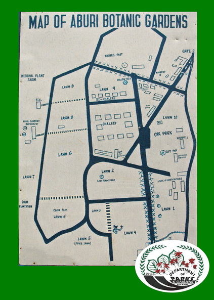Map of Aburi Botanic Gardens, plan, Map, Aburi
